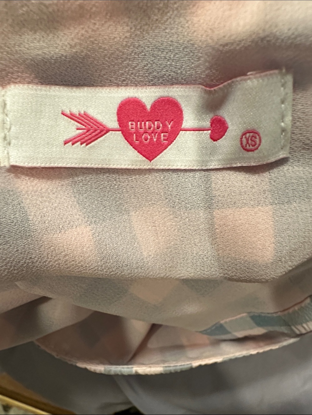 Buddy Love Pink and Gray Gingham Maxi Skirt Set - Picture 9 of 9